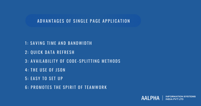 Advantages of Single Page Application