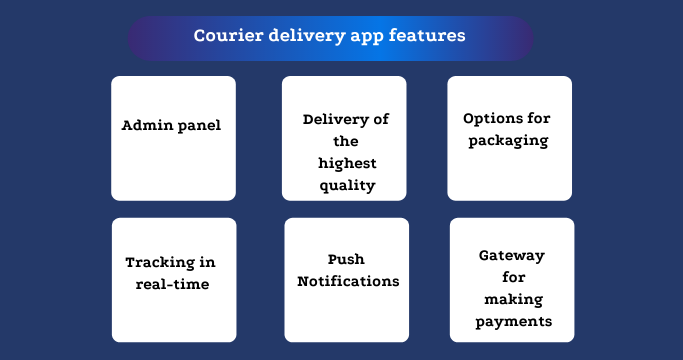 Courier delivery app features