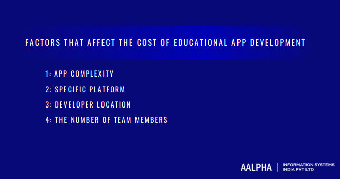 Factors that Affect the Cost of Educational App Development Factors that Affect the Cost of Educational App Development