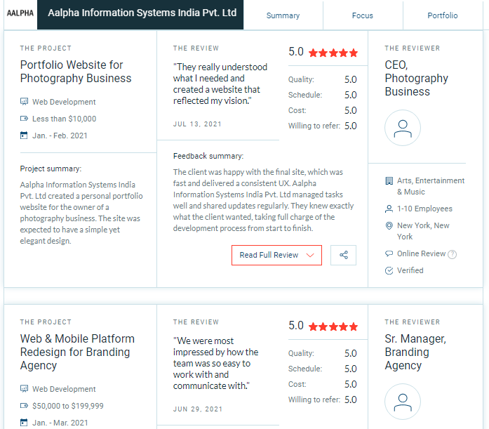 aalpha information system clutch reviews