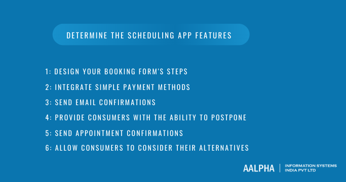 Scheduling App features