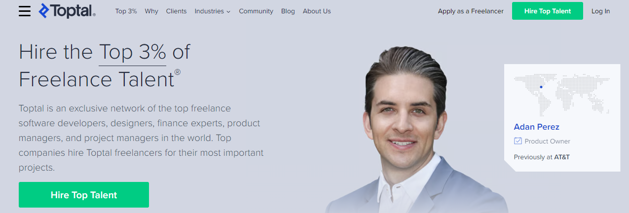 toptal : website to hire developers