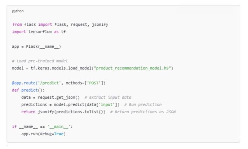 API Example (Python Flask with TensorFlow Serving)