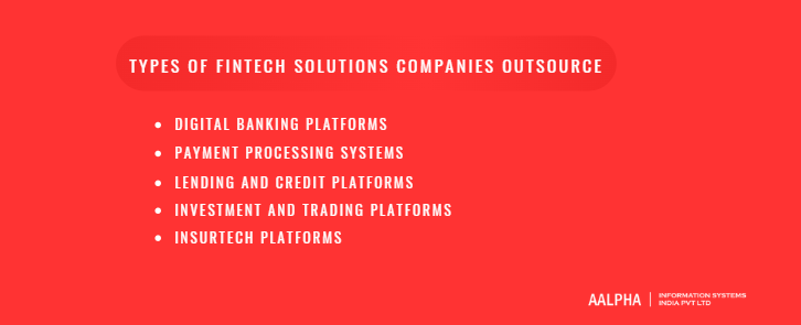 Types of Fintech Solutions Companies Outsource