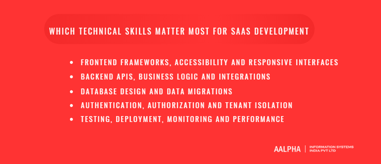 Which technical skills matter most for SaaS development