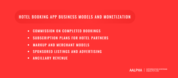 Hotel booking app business models and monetization