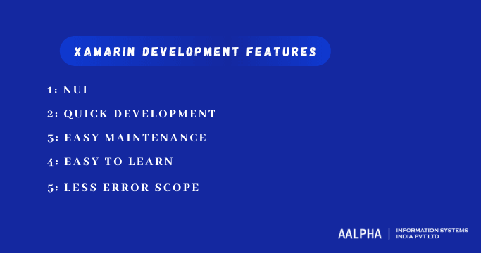 Xamarin Development features