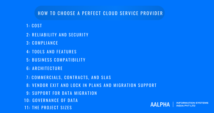 How to choose a perfect cloud service provider