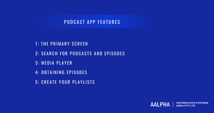 Podcast app features