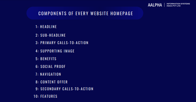 components every website homepage should have