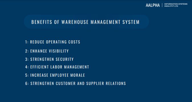 Benefits of warehouse management system